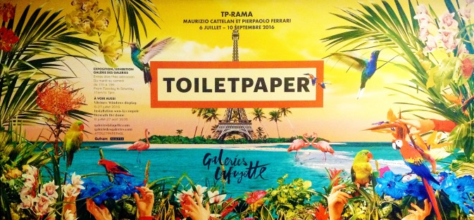 exposition-toilet-paper-galeries-lafayette-galerie-des-galeries-Pierpaolo-Ferrari-Maurizio-Cattelan