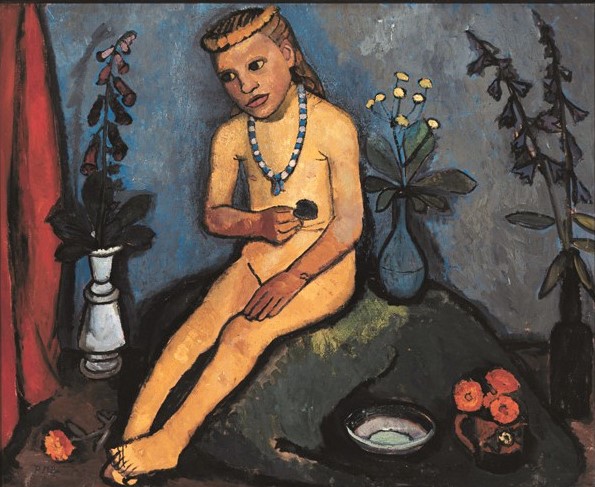 paula-modersohn-becker-jeune-fille-nue-assise-avec-des-vases-de-fleurs