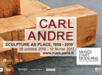 affiche-carl-andre-musee -dart-moderne-exposition-sculpture-as-place-paris